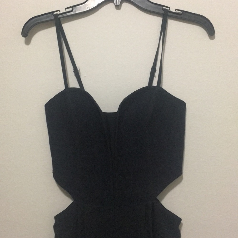 Cute navy jumpsuit with side cutouts